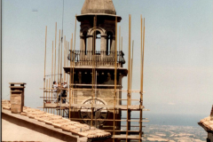 Lavori alla torre dell'Azzurri di Borgo Maggiore