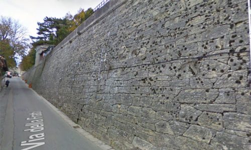 Al via lavori per aumentare la stabilità del muro lungo Via della Fratta
