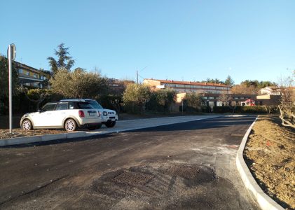 Un nuovo parcheggio con 13 posti auto per la scuola materna Lo Scrigno a Domagnano